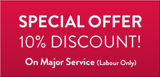 special Offer 10% Discount on Major Service - Labour only